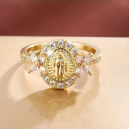 Virgin Mary Emblem Ring