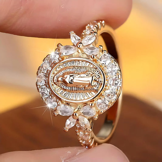 Virgin Mary Emblem Ring