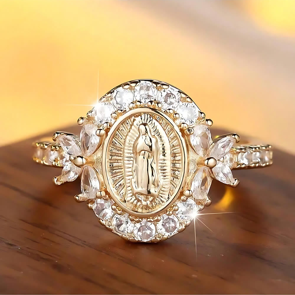 Virgin Mary Emblem Ring