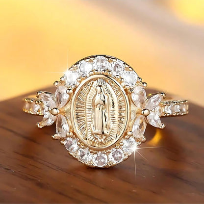 Virgin Mary Emblem Ring