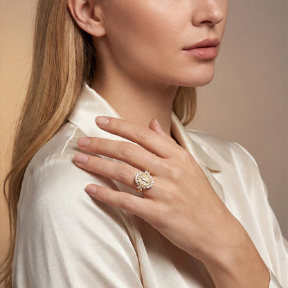 Virgin Mary Emblem Ring