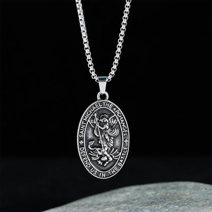 St. Michael Battle Medallion Necklace: Embrace His Courageous Protection