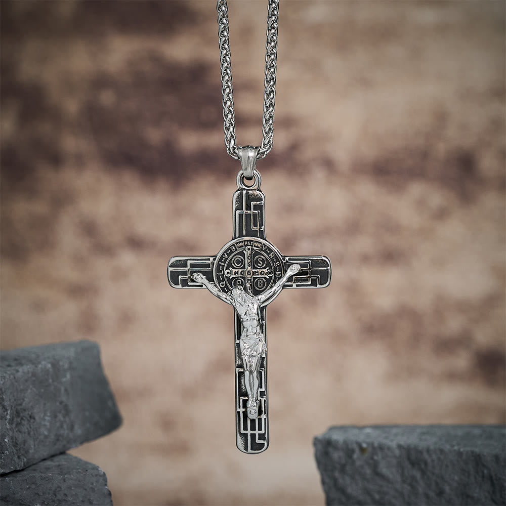 St. Benedict Crucifix Pendant Necklace