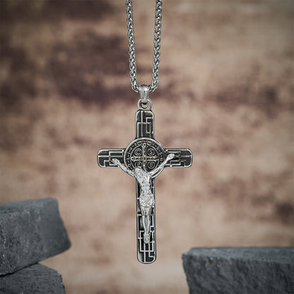St. Benedict Crucifix Pendant Necklace