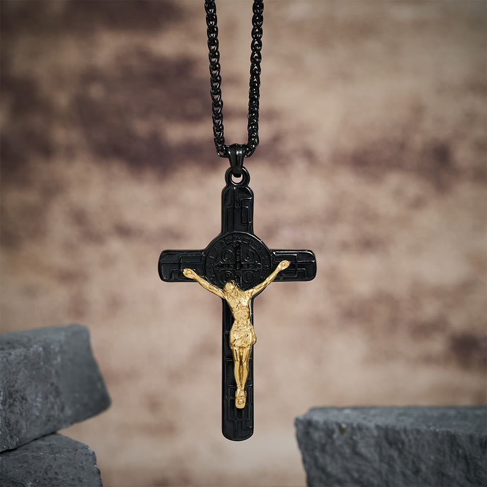 St. Benedict Crucifix Pendant Necklace