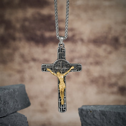 St. Benedict Crucifix Pendant Necklace