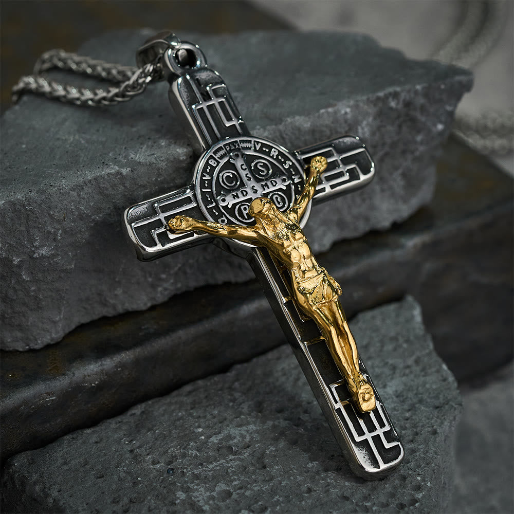 St. Benedict Crucifix Pendant Necklace