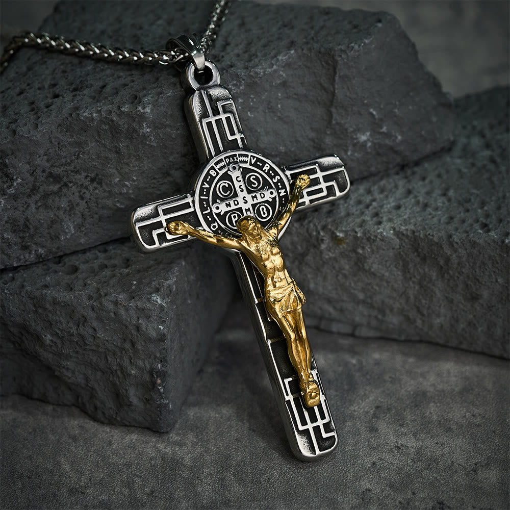 St. Benedict Crucifix Pendant Necklace