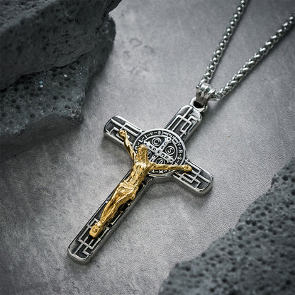 St. Benedict Crucifix Pendant Necklace