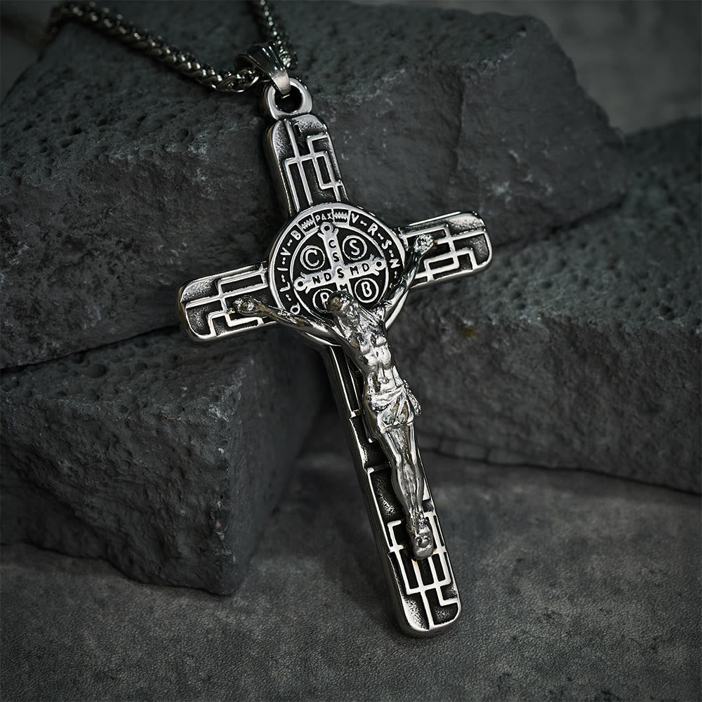 St. Benedict Crucifix Pendant Necklace
