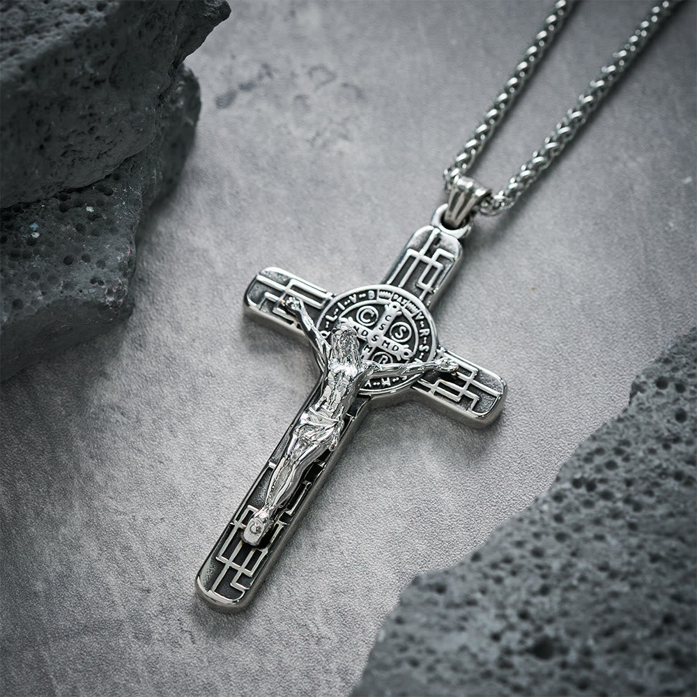 St. Benedict Crucifix Pendant Necklace