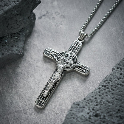 St. Benedict Crucifix Pendant Necklace