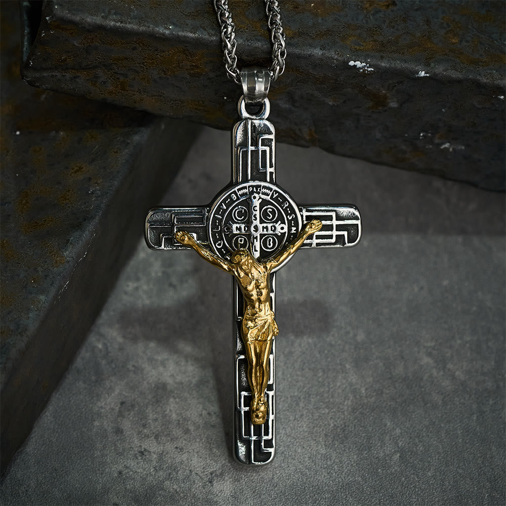 St. Benedict Crucifix Pendant Necklace