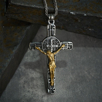 St. Benedict Crucifix Pendant Necklace
