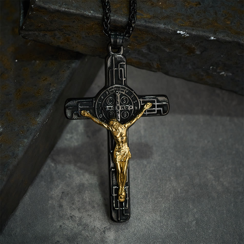 St. Benedict Crucifix Pendant Necklace