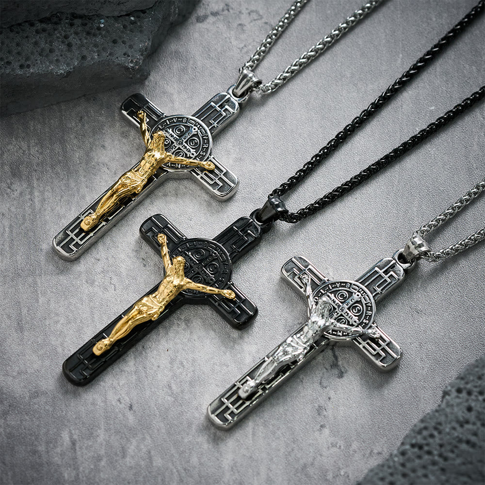 St. Benedict Crucifix Pendant Necklace