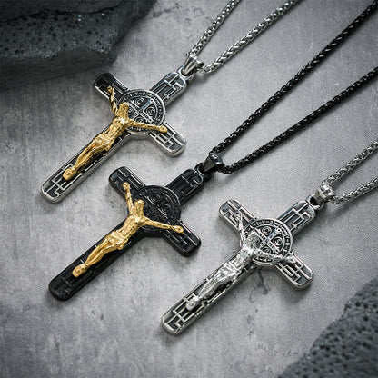 St. Benedict Crucifix Pendant Necklace