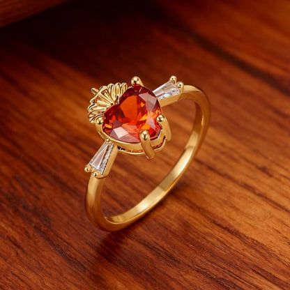 Sacred Heart Crystal Ring
