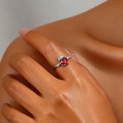 Sacred Heart Crystal Ring