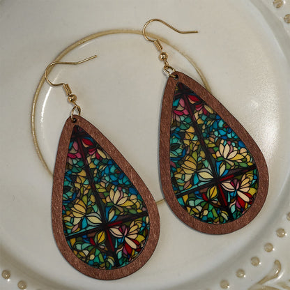 Glorious Grace Teardrop Earrings Inspired by Vibrant Stained Glass Art