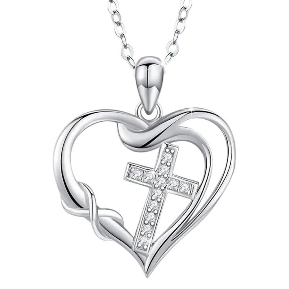Timeless Elegance Heart & Cross Necklace: A Symbol of Devotion