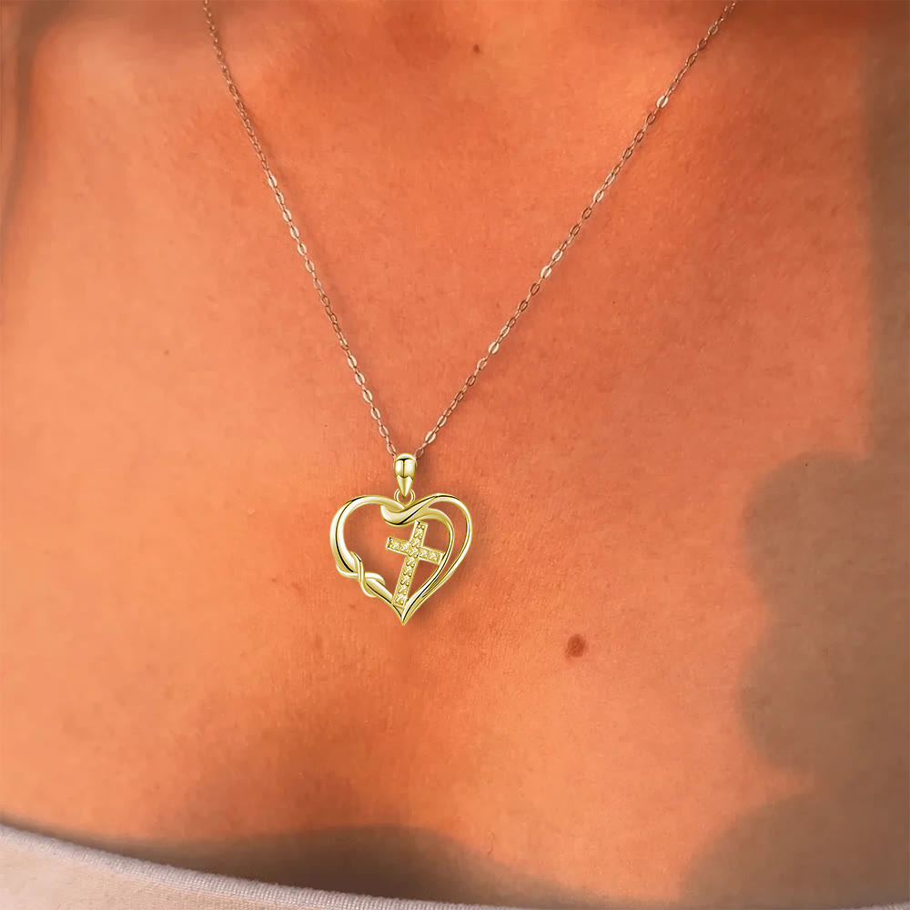 Timeless Elegance Heart & Cross Necklace: A Symbol of Devotion